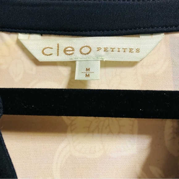 💜3/$30 Cleo Petite Medium 3/4 Sleeve Floral Print Zip Front Tunic Top - Picture 4 of 7